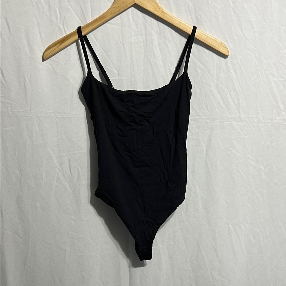 Black Women's Slim-Strap Bodysuit
